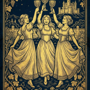 The Three of Cups: Sacred Sisterhood of Golden Radiance
