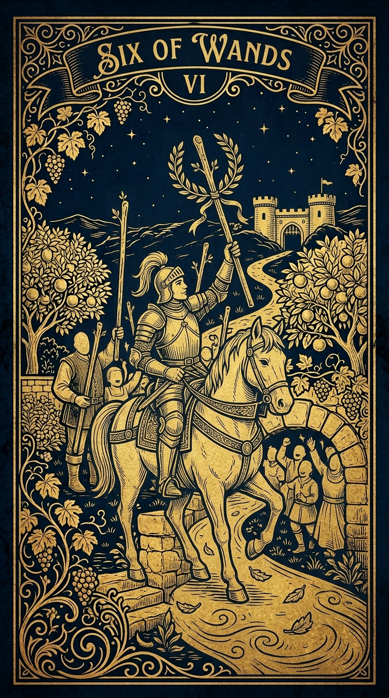 The Six of Wands: The Triumphant Herald of Astral Victory