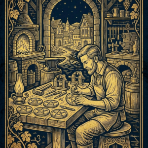 The Eight of Pentacles: The Dedicated Alchemist of Eternal Craft