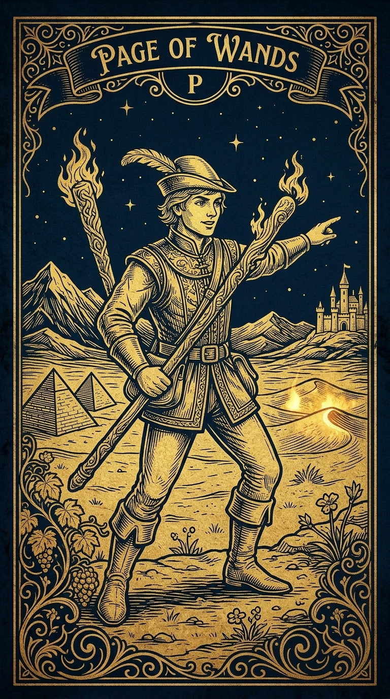 The Page of Wands: The Eager Messenger of the Golden Dawn