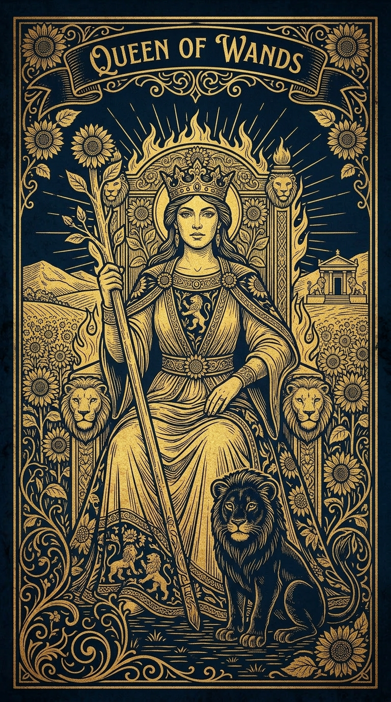The Queen of Wands: The Radiant Enchantress of Self-Confidence