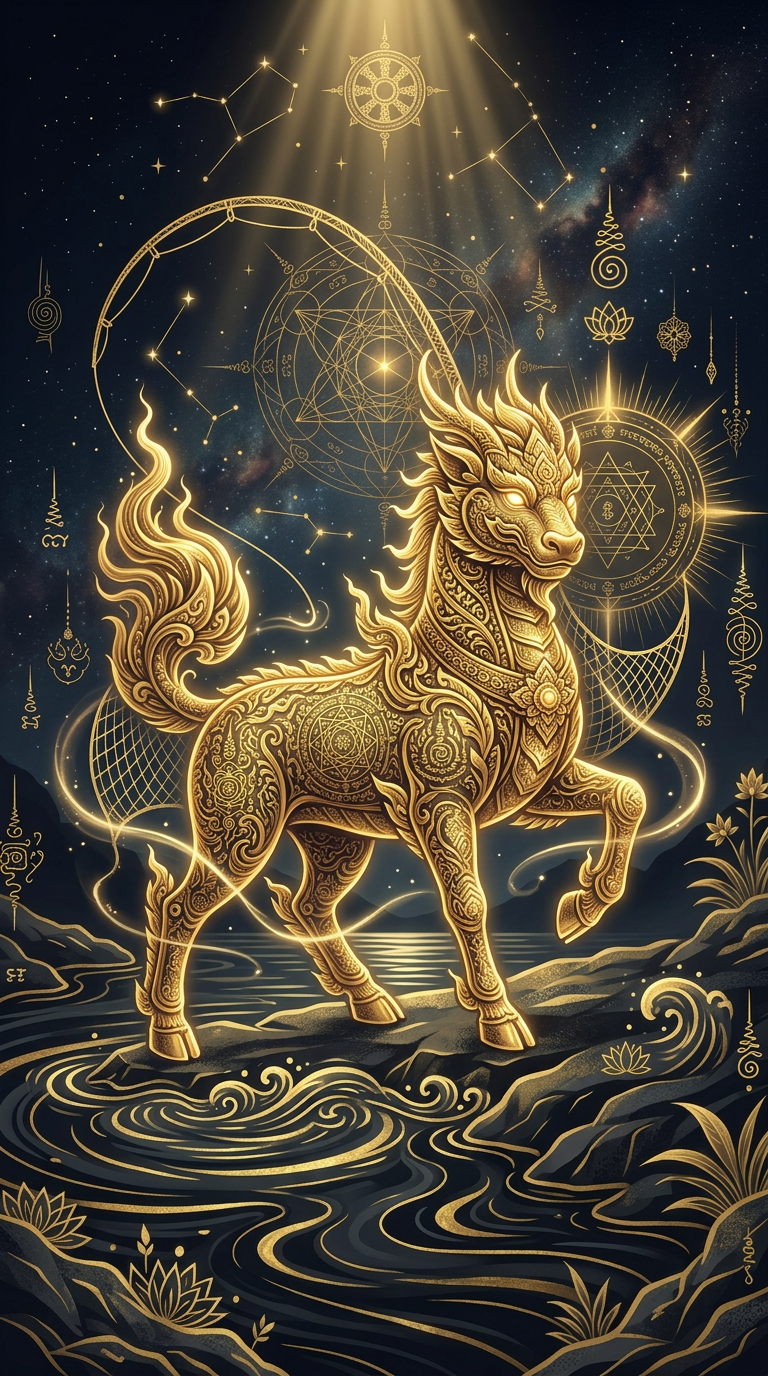 The Radiant Qilin of the Celestial Golden Dawn